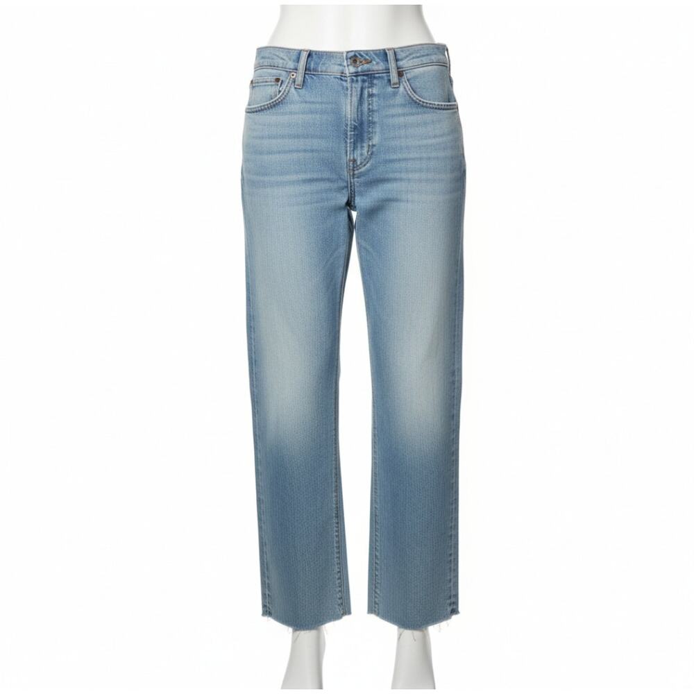 J Crew High Rise 90s Classic Straight Jean Scuttle Wash 27 4 Raw Hem Crop NWT